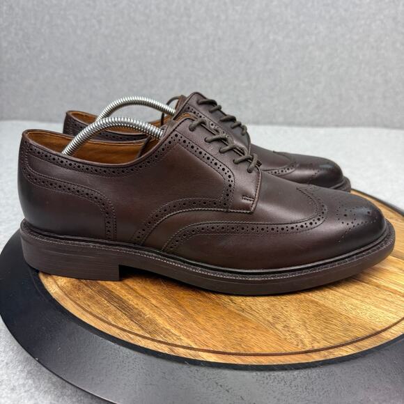 Polo Ralph Lauren Asher Wingtip Dress Shoes Men\'s 11 Dark Brown Leather Oxford main image 4